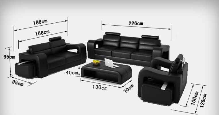 Living Leather Landscape Sofa Couch Suite Corner Sofas Seat Sets new Upholstery