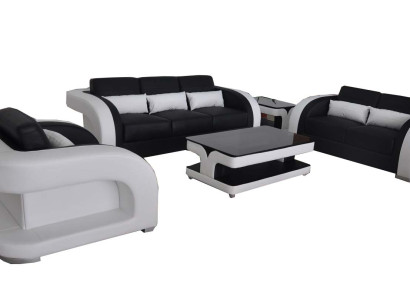 XXL Couch Leather Living landscape Suite Design Modern Sofa Sets 3+2+1 new