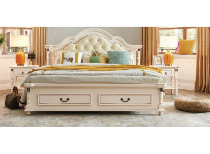 Bedroom Set Bed Bedside table Wardrobe Hotel Beds Wood Design 4-piece.