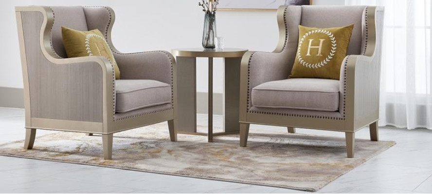Armchair Set Upholstery Single Seater 2x Lounge club design Chairs luxury Furniture hotel