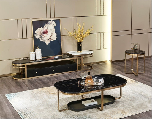 Living room Set Sidebaord Side table Coffee table Table 3 pieces. Complete