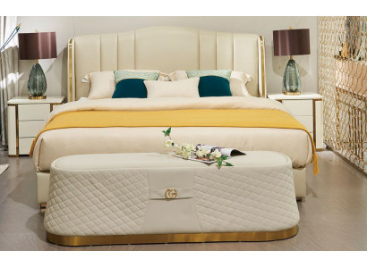 Bed Upholstered bed Luxury Bedroom Design Beds Textile Leather Bed frame