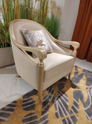 Armchair Italian Style Furniture Furnishings Furniture Wood Chair Single Seater Royal