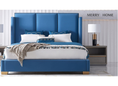 Bedroom Design luxury Bed 180x200 Textile Double Bed frame Blue