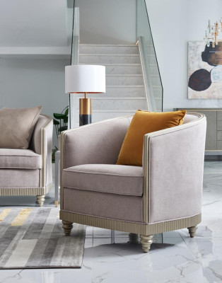 Armchair Single Seater Royal Chair Throne Upholstery Lounge Chairs Sofa Hotel
