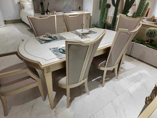 Design Luxury Wood Table Dining room Furniture Dining Tables Hotel Furnishings Table 180x90