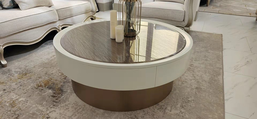 Design Metal Wood Gold Sofa Living room Tables Side Round Table Coffee table