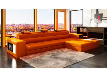 Leather sofa Couch Living landscape Corner sofa Corner Suite Design Modern Sofa B2006B