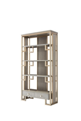 Luxury stainless steel Display case Wood Designer Wardrobe Showcases Shelf Cabinets