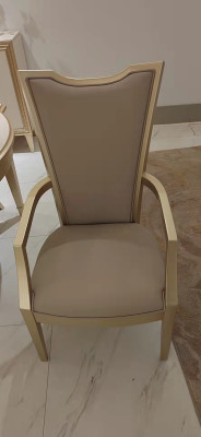 Luxury Armchair Chair Wood Furniture Furnishings Hotel Armchair Chairs new Dining room