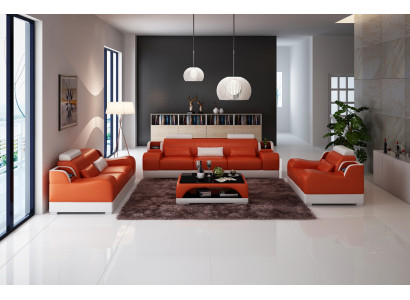 Design Sofa set Couch Upholstery Sofas Leather 3+2 Seater Complete Set new Modern