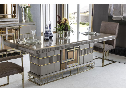 Dining table Gray Modern Dining room Beautiful Kitchen Wood Tables Design Luxury Metal new