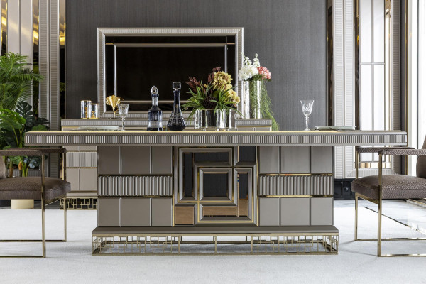 Dining table Gray Modern Dining room Beautiful Kitchen Wood Tables Design Luxury Metal new