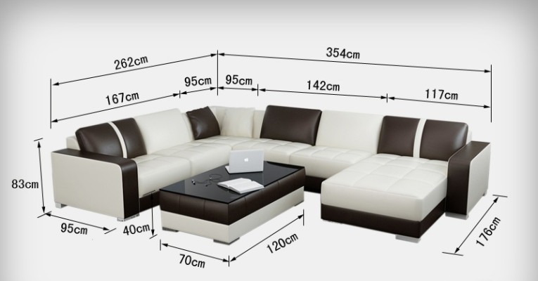 Leather sofa Couch Living landscape Corner sofa Corner Suite Design Modern Sofa with USB