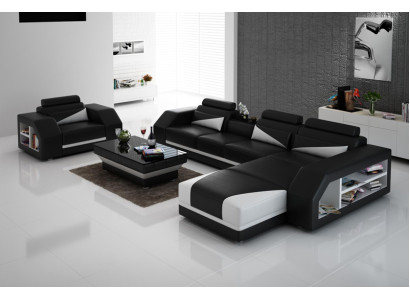 Leather sofa Couch Living landscape Corner sofa L-shape Design Modern Sofa new G8018F
