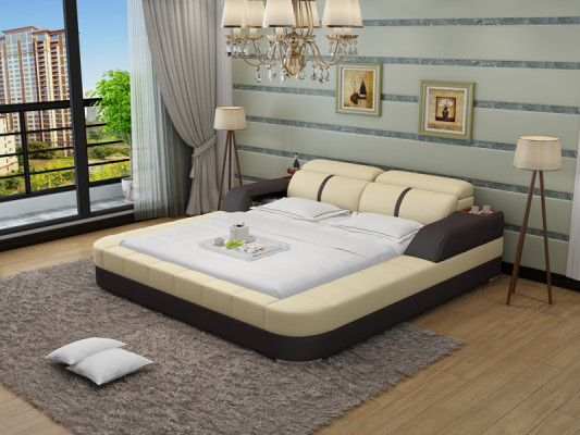 Luxury Leather Bed Design Upholstery Beds Double Modern Marriage 140/160/180 LB8823