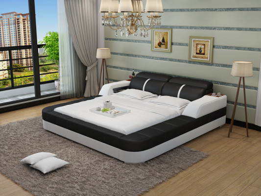 Luxury Leather Bed Design Upholstery Beds Double Modern Marriage 140/160/180 LB8823