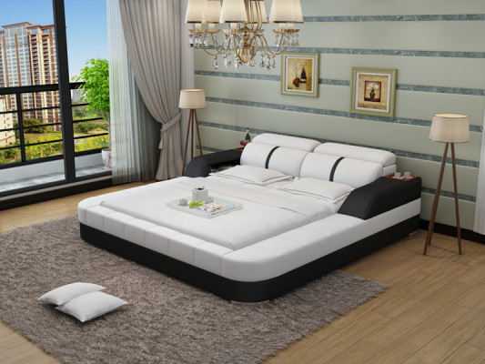 Luxury Leather Bed Design Upholstery Beds Double Modern Marriage 140/160/180 LB8823