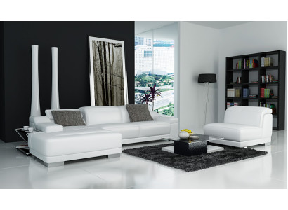 Leather sofa sofa couch living landscape corner sofa corner suite design + armchair K5002D