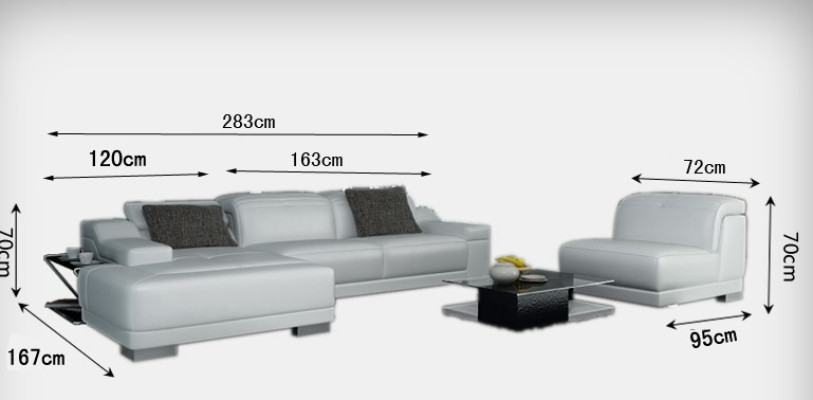 Leather sofa sofa couch living landscape corner sofa corner suite design + armchair K5002D
