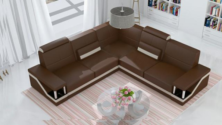 Leather sofa Corner sofa Sofa Couch Poster Corner suite Sofas Fabric Leather Suite new