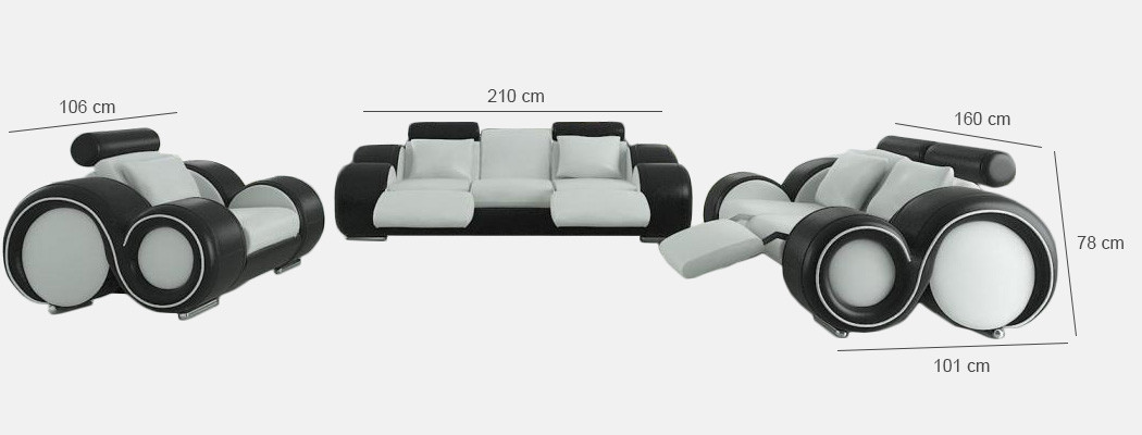 Patented design sofa set Complete Living room Couch Sofa Suite BERLIN Set