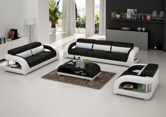 Leather sofa couch sofa set 3+2+1 seater sets design modern sofa new USB