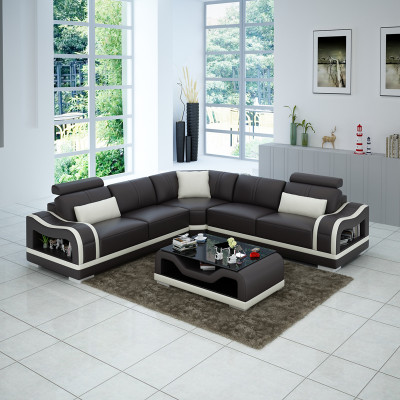 Leather sofa sofa couch living landscape corner sofa corner modern design suite