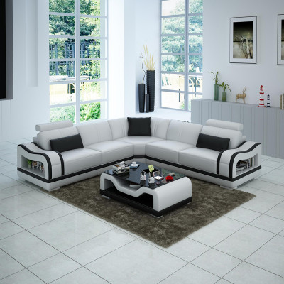 Leather sofa sofa couch living landscape corner sofa corner modern design suite