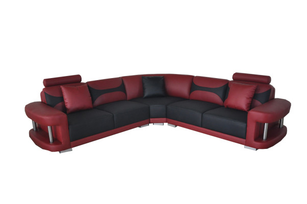 Leather Modern XXL Couch Living landscape Leather sofa Sofa set Sofa L-shape with USB