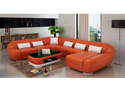 Get the Modern Luxury Leather U-shaped Corner sofa for your living room