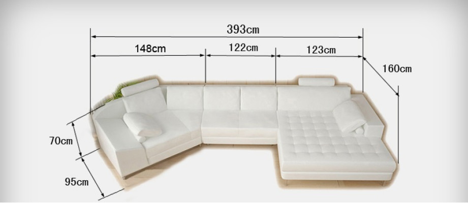 Leather sofa with USB Living landscape Corner sofa Eck Suite Design Modern Sofa A1116