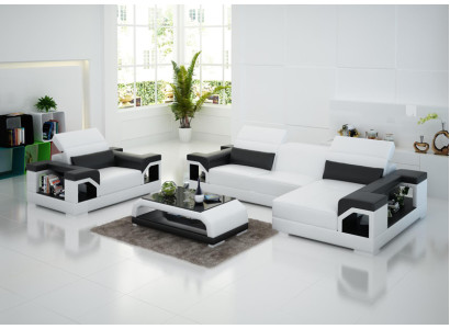 Leather Sofa Modern Couch Living landscape Corner sofa Armchair Set Suite Sofa with USB