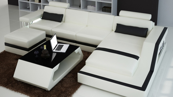 Leather Sofa Couch Living landscape Modern Corner Decor Corner sofa Design Suite