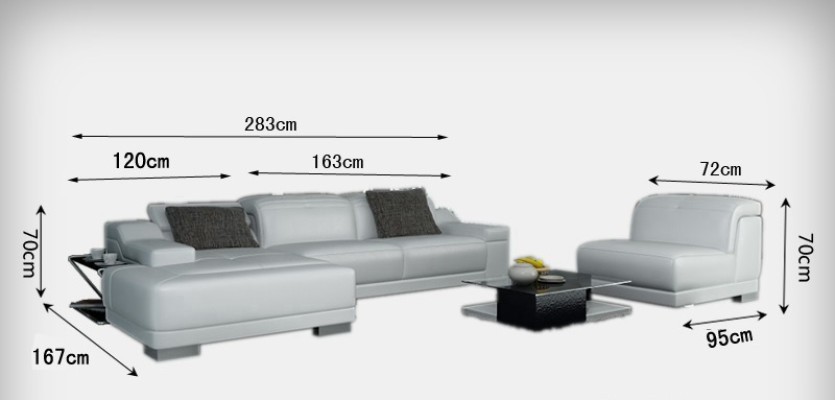 Leather sofa with USB Sofa Couch Living landscape Corner sofa Eck Suite Design + Armchair