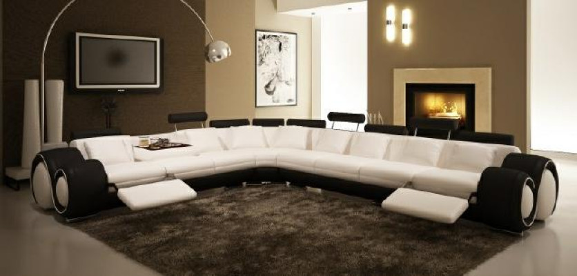 Our excellent large L-shaped designer sofa for stylish living