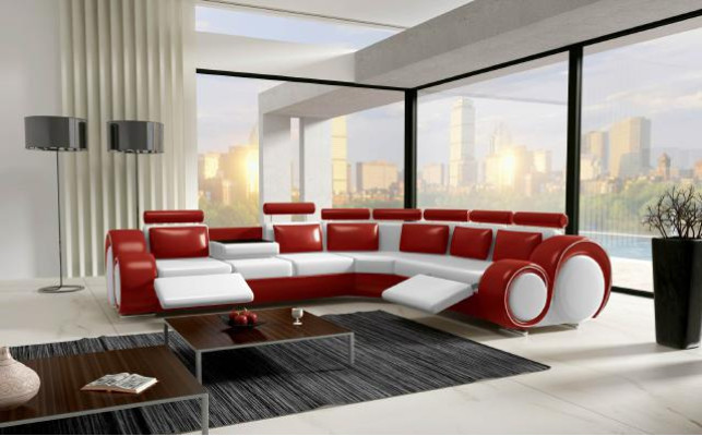 Our excellent large L-shaped designer sofa for stylish living