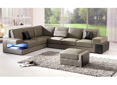 Modern Corner sofa Couch Upholstery Seat Leather Design Sofa Suite Living landscape