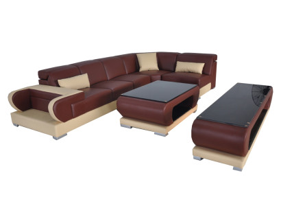 Stylish and Comfortable Our Designer L-Shaped Leather Corner Sofa