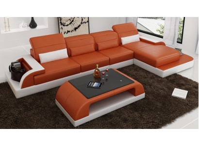 Elegant luxury design L-shaped corner sofa for contemporary home decor
