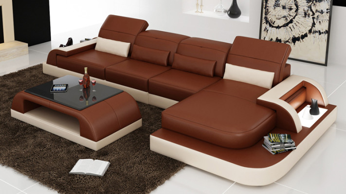 Elegant luxury design L-shaped corner sofa for contemporary home decor