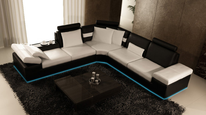 Living room sofa leather sofa seating set modern multifunction s couch USB