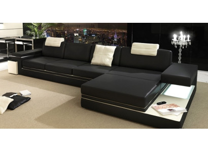 Luxurious ambience L-shape designer sofa for exclusive living comfort