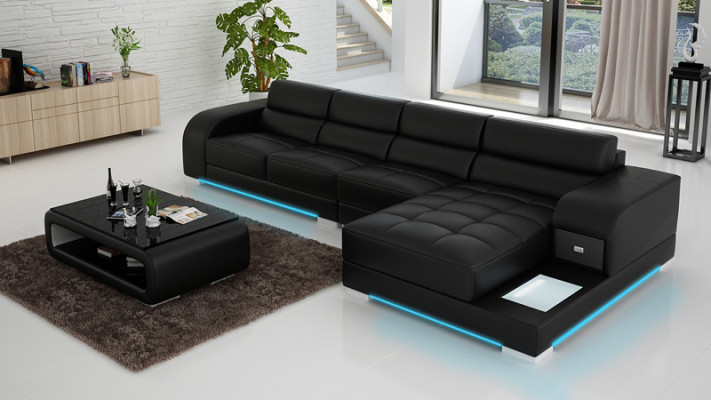 Stylish Design The Black L-Shaped Sofa for Sophistication and Comfort