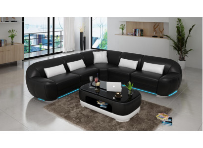 Leather sofa Couch Living landscape Corner sofa Corner Suite Modern Sofa USB custom made