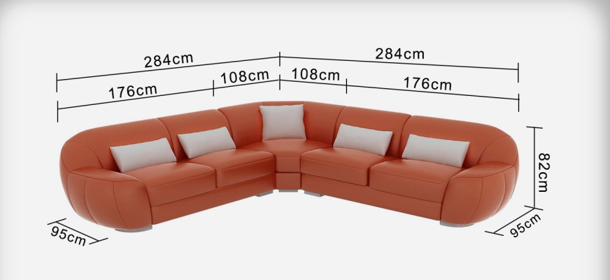 Leather sofa Couch Living landscape Corner sofa Corner Suite Modern Sofa USB custom made