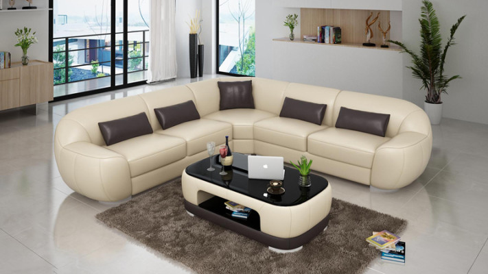 Leather sofa Couch Living landscape Corner sofa Corner Suite Modern Sofa USB custom made