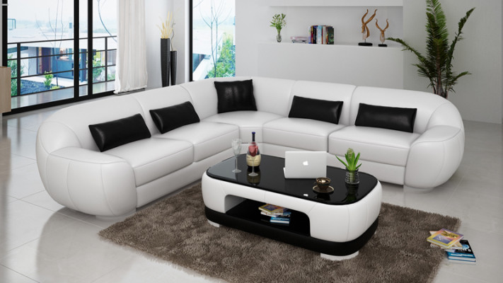 Leather sofa Couch Living landscape Corner sofa Corner Suite Modern Sofa USB custom made