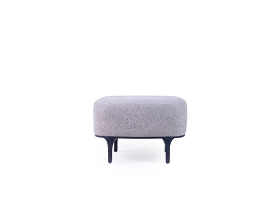 Designer Modern Gray Stool Living room Upholstery Textile Upholstered furniture