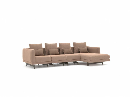 Beige Upholstered furniture Luxury Corner Suite Corner sofa L-shape Designer Furnishings